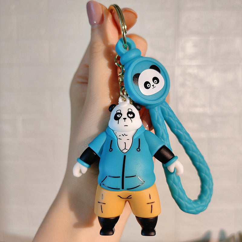 Wholesale Creative PVC National Trend Panda Keychain